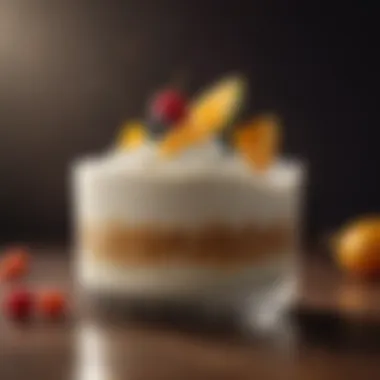 Exotic Milk Dessert Innovative milk dessert featuring exotic flavors