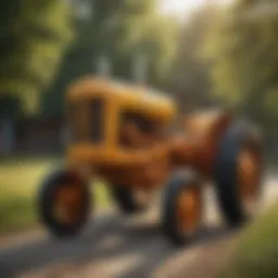 Classic Minneapolis Moline tractor model showcasing vintage design