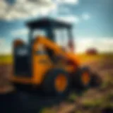 Gehl skid steer in action on a vibrant farm landscape
