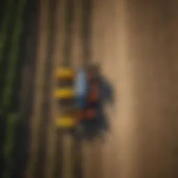 Aerial view of New Virginia Tractor showcasing its expansive inventory.
