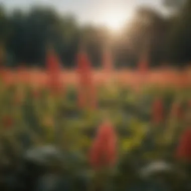 Adaptability of Pigweed Amaranthus in Various Environments Pigweed amaranthus growing in a natural habitat showcasing its adaptability