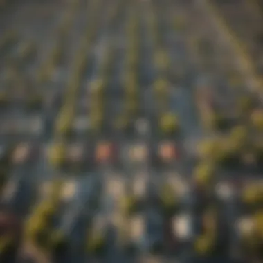 Aerial view of St. Louis highlighting residential areas