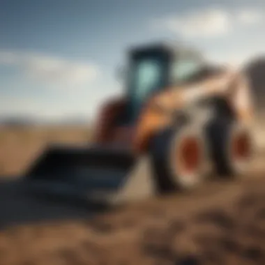 Close-up of a skid steer lease agreement