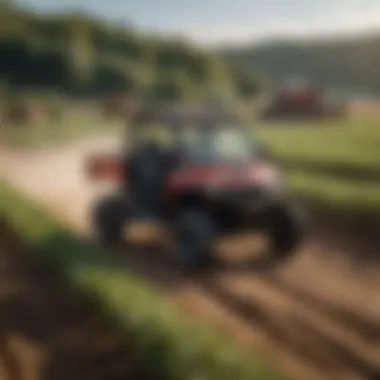 Efficient Crop Transportation with Small UTV Small UTV transporting harvested crops