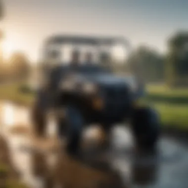Enhancing Irrigation Efficiency with UTVs Farmers using UTV for irrigation tasks