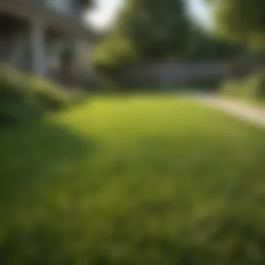 Lush green lawn showcasing well-maintained sod