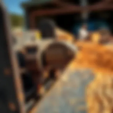 Close-up of Wood Splitter Mechanism Close-up of wood splitter mechanism