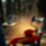 Powerful Used Wood Splitter in Action Powerful used wood splitter in action