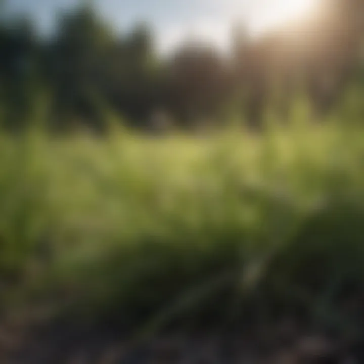 Close-up of durable grass blades