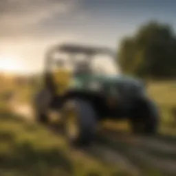 John Deere RTV in a field showcasing its rugged design