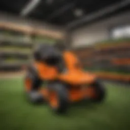 Ariens lawn mower on display in a retail store