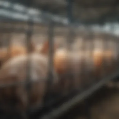 Supplier showcasing palpation cages at an agricultural fair