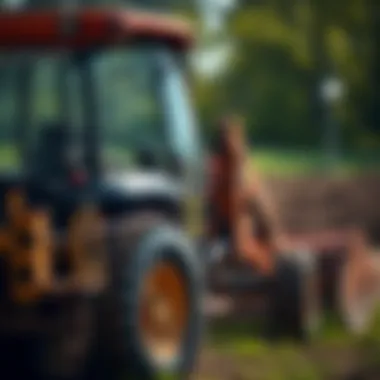 Illustration of maintenance tips for three-point hitch backhoe