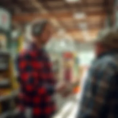 Expert Guidance in Action Employee providing expert advice to a customer at Tractor Supply Co.