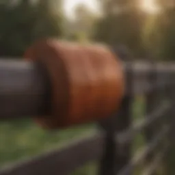 Close-up of vinyl horse fence roll showcasing its durability