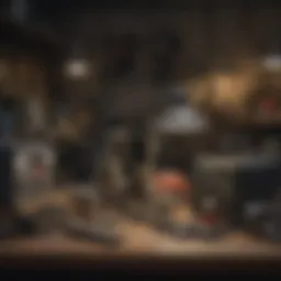 Welding equipment in a workshop setting