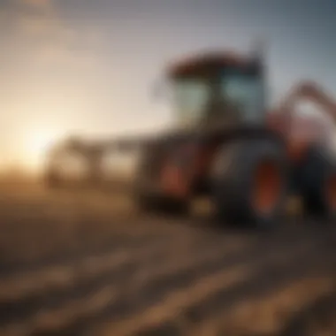 Harvesting equipment in action during crop season