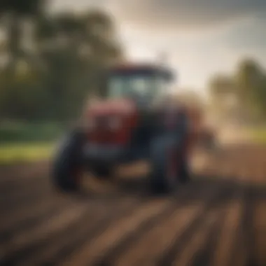 Modern tractor equipped with advanced technology