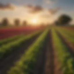 A vibrant landscape of American farmland showcasing diverse crops.