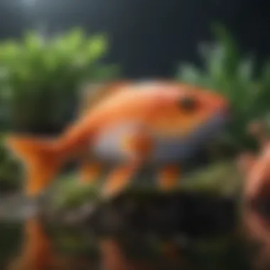Diverse Fish Species in a Pond Diverse fish in a well-maintained pond