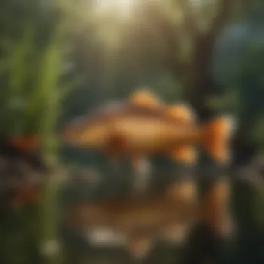Healthy Fish in a Thriving Pond Ecosystem Healthy fish thriving in a pond ecosystem