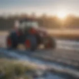 Frost guard plant protectors in use in a field