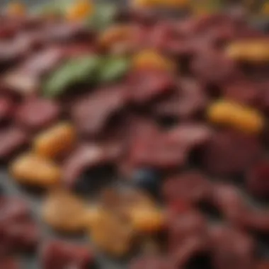 Close-up of natural ingredients used in Fruitables Whole Jerky Dog Treats