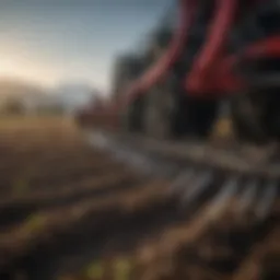 Close-up view of the Glencoe Field Cultivator's advanced tines