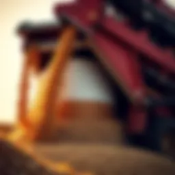 High-capacity grain bag unloader in action