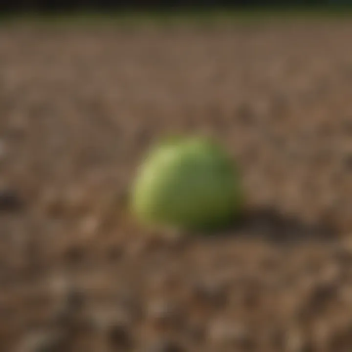 Granular lime spread evenly on a field