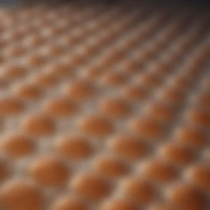 Close-up of a heated pad's material and texture