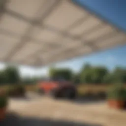 Durable heavy-duty commercial canopy showcasing its robust frame and fabric