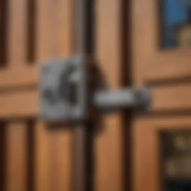 Secure attachment of a heavy-duty hinge on a wooden gate Installation of heavy-duty gate hinge on a wooden gate