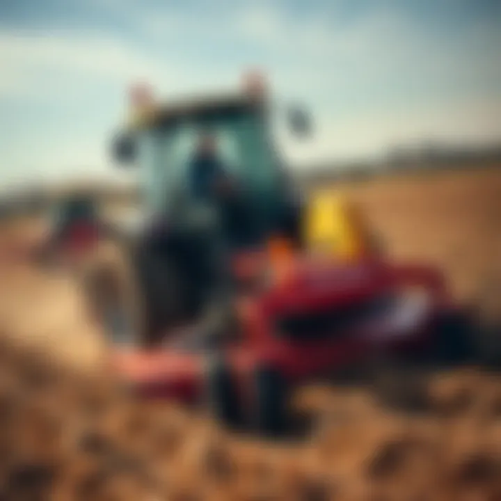 An agricultural landscape with Hudson Star mowers in action.