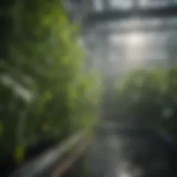 Hydroponic system showcasing nutrient-rich water circulation