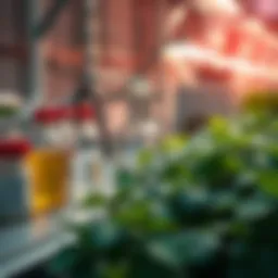 Hydroponic nutrient solution in a lab setting