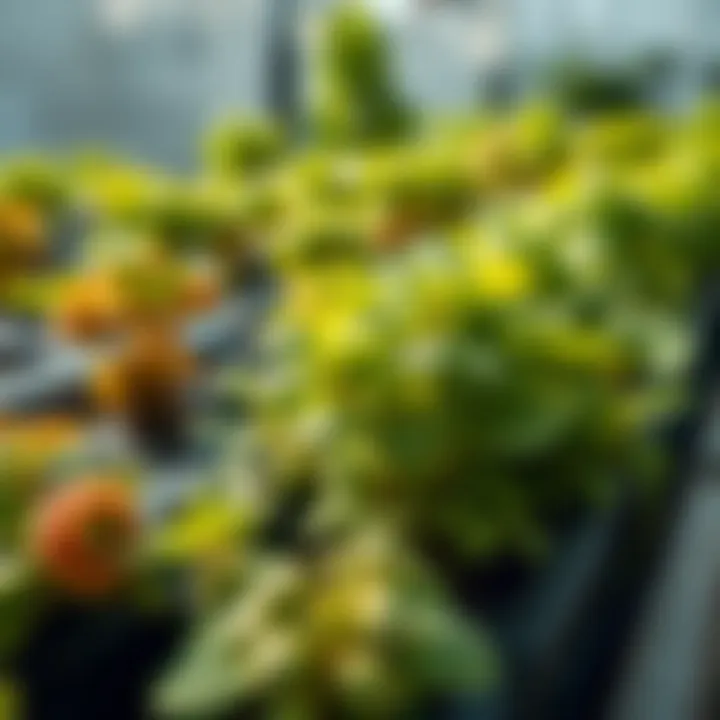 Thriving Hydroponic Plants Various hydroponic plants thriving in a nutrient-rich environment