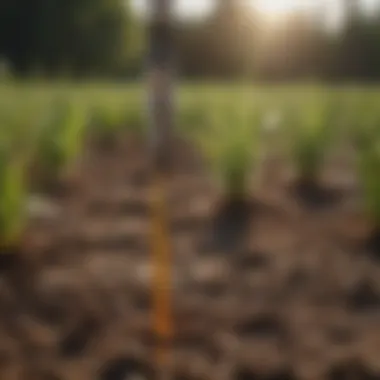 Inline pH Probe in Action Inline pH probe in agricultural soil