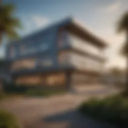 An emblematic view of IMLI's headquarters showcasing maritime elements.