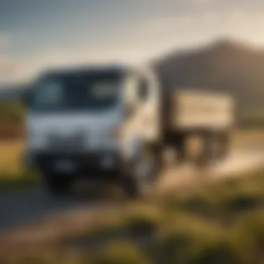 Technical Specifications of Isuzu Flatbed Trucks A comparison of Isuzu flatbed truck specifications displayed on a digital interface