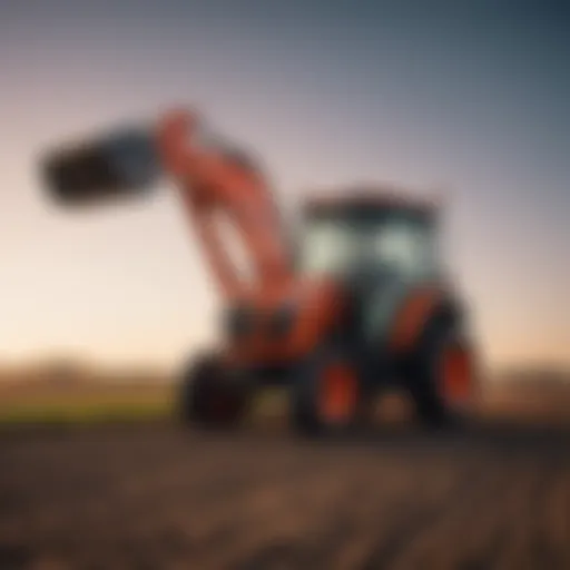 Kubota agricultural equipment on display