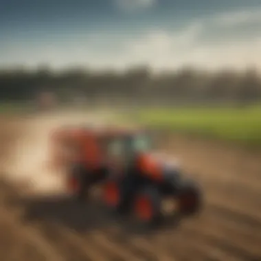 Kubota Sprayer Optimized for Field Efficiency Kubota sprayer in action within a vibrant agricultural field