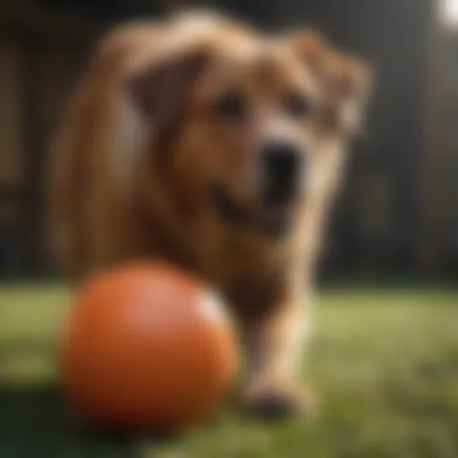 Large dog ball designed for robust play