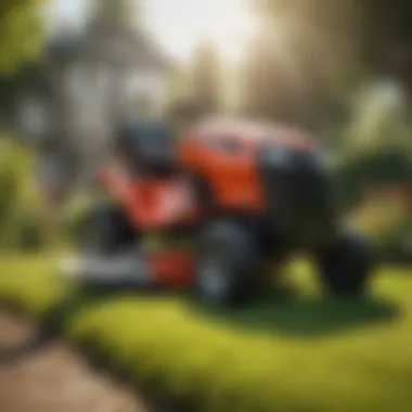 Applications of Magna Power Lawn Mower Batteries in Gardening Illustration depicting the applications of Magna Power lawn mower batteries in gardening