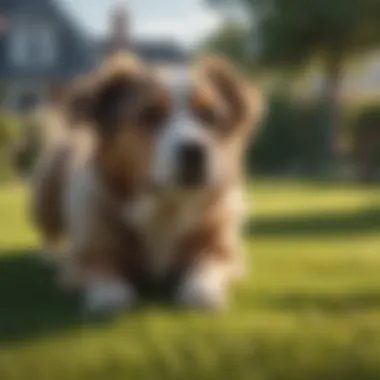 A dog playing on a healthy lawn, showcasing pet-friendly practices.