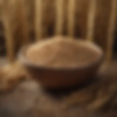 Market display of various heirloom barley products