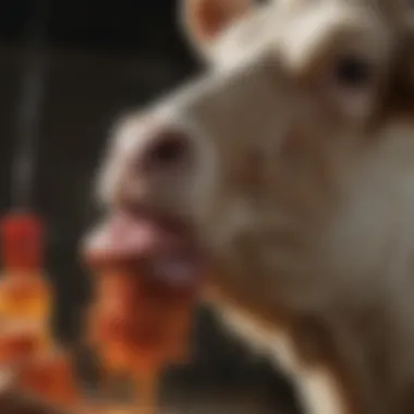 Graph depicting the benefits of intranasal vaccination on livestock health.