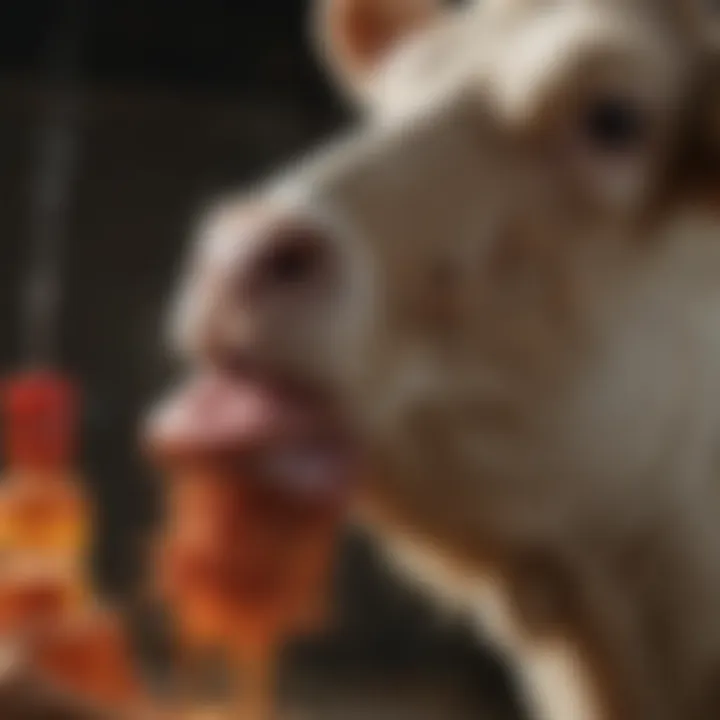 Graph depicting the benefits of intranasal vaccination on livestock health.