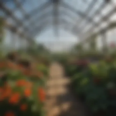 Greenhouse filled with thriving plants