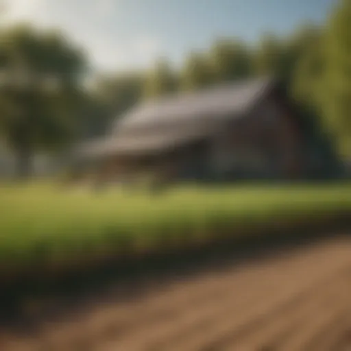 A modern farm website interface showcasing various features